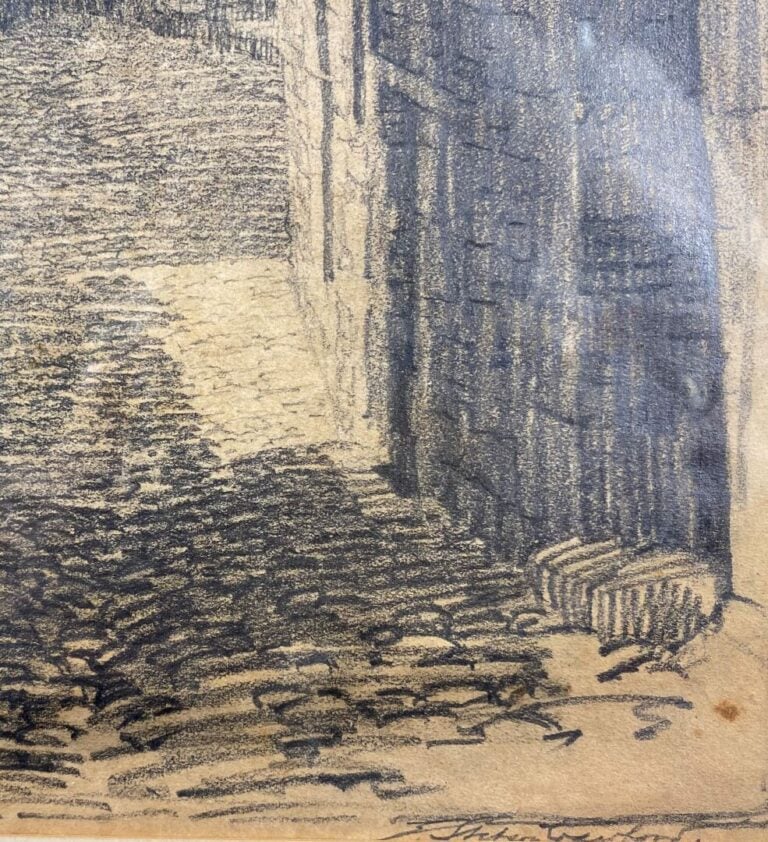 Earl Stetson CRAWFORD (1877-1966) - L'arche noire - Dessin au crayon, signé en…