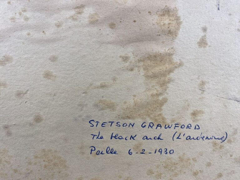 Earl Stetson CRAWFORD (1877-1966) - L'arche noire - Dessin au crayon, signé en…