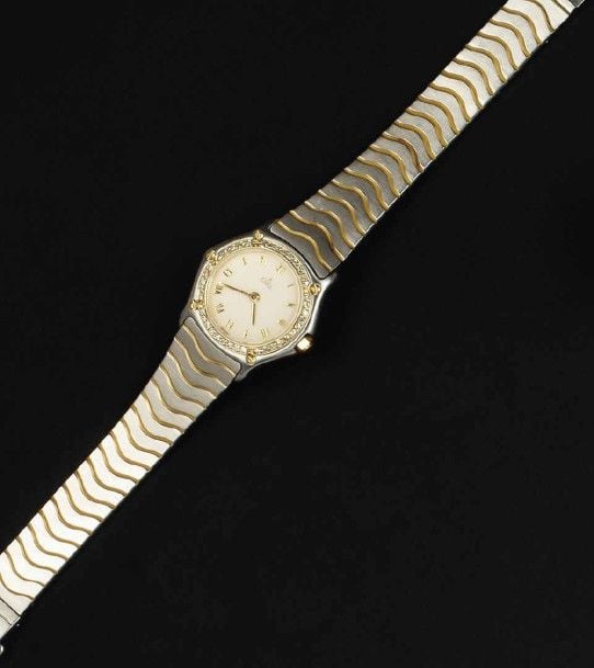 EBEL modèle Wave Montre bracelet de dame en acier et or 18K (750°/00