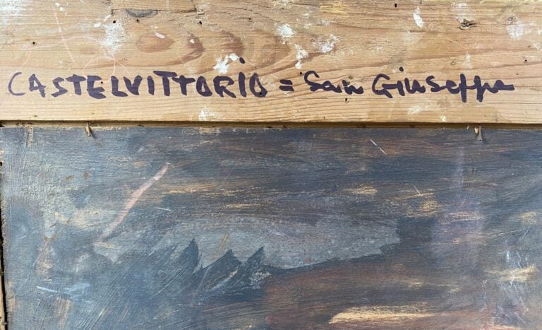 Ecole de la fin du XIXe-début du XXe siècle - Castelvittorio - Huile sur pannea…