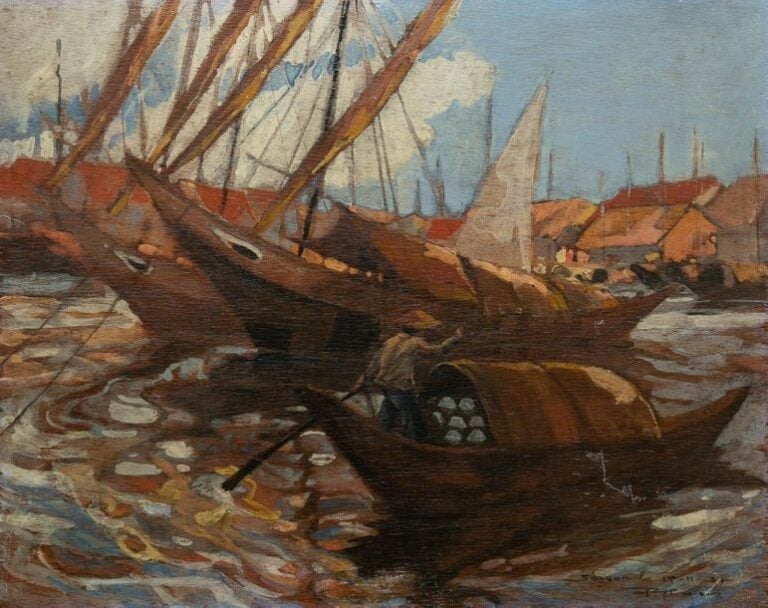 ECOLE DES PEINTRES VOYAGEURS (Vietnam, Indochine, Actif XXe siècle)