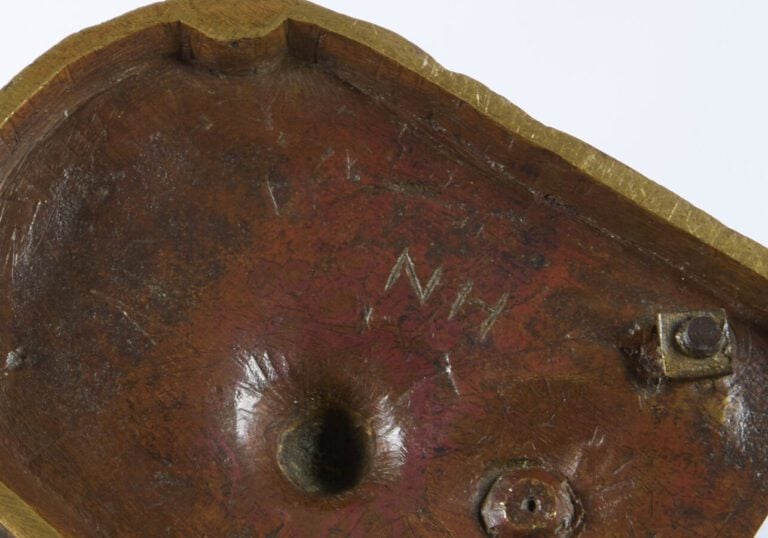 ÉCOLE DU XIXE SIÈCLE - « Cavalier arabe » - Bronze patiné - 14 x 12,5 x 6 cm…