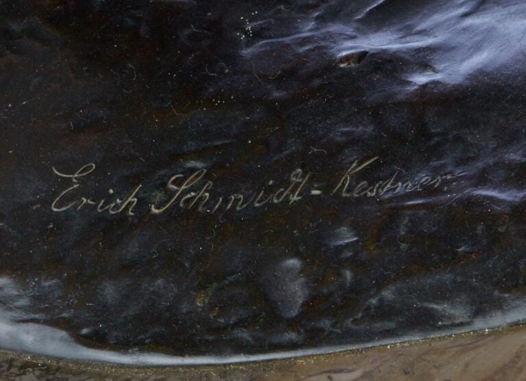 ÉCOLE DU XIXE SIÈCLE - « Cavalier arabe » - Bronze patiné - 14 x 12,5 x 6 cm…