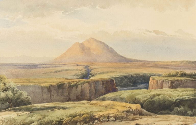 ÉCOLE DU XIXE SIÈCLE - « Paysage » - Un ensemble de vingt aquarelles, - certain…