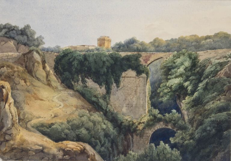 ÉCOLE DU XIXE SIÈCLE - « Paysage » - Un ensemble de vingt aquarelles, - certain…