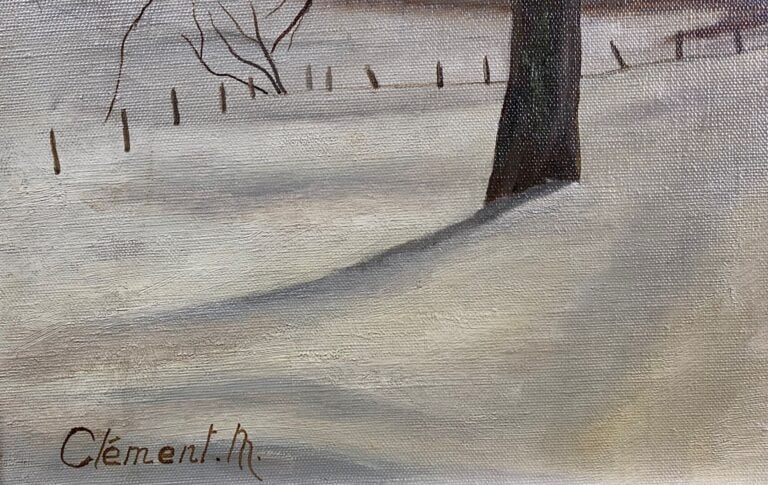 Ecole du XXe siècle - Paysage de campagne - Huile sur toile - Signée en bas à g…