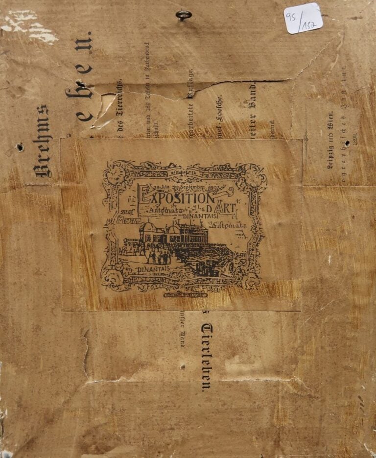 Ecole du XXe siècle - Portrait de jeune fille dans un paysage - Huile sur carto…