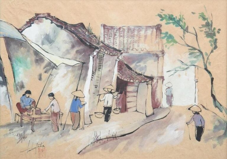 ECOLE VIETNAMIENNE / INDOCHINOISE (Vietnam / Indochine, Actif XXe siècle)