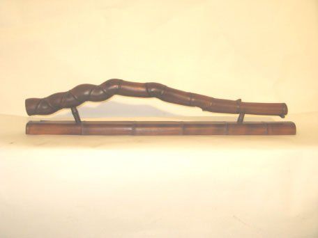 Emblème de séparation en bambou pour la chambre de thé signé par le célèbre artiste Chikuhô-sak