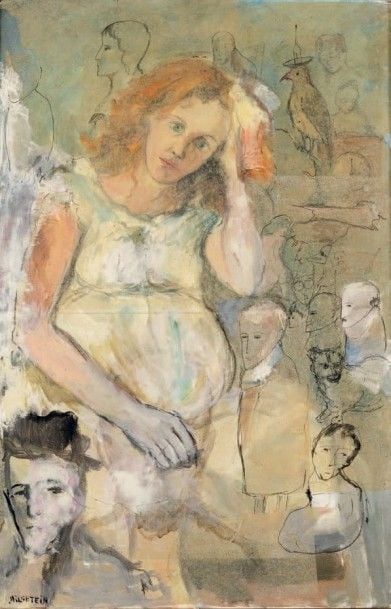 Enfant au vase de fleurs