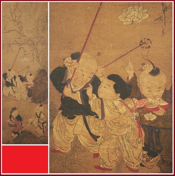 ENFANTS JOUEURS - ENCRE ET COULEURS SUR PAPIER DANS L'ESPRIT DE SU HANCHEN ???