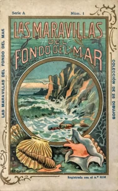 Ensemble de 50 cartes chromolithographiées intitulées: Maravilhas del fondo del mar