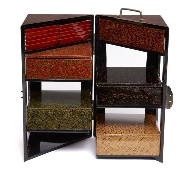 Ensemble de boites bento garnies de laque wakasanur