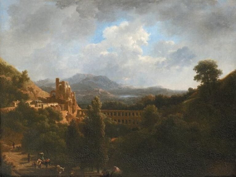 Environs de Messine avec un aqueduc