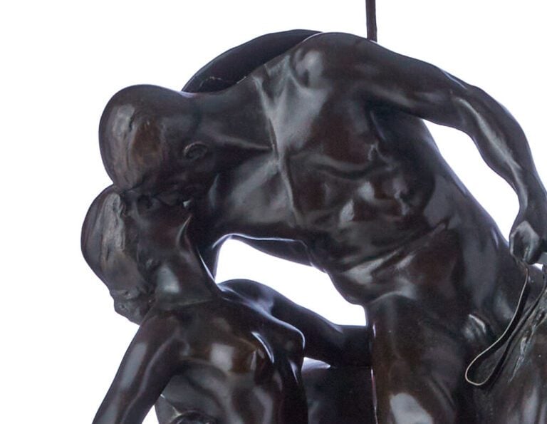 ERICH SCHMIDT-KESTNER (1877-1941) - « Le baiser d'adieu » - Bronze à patine noi…