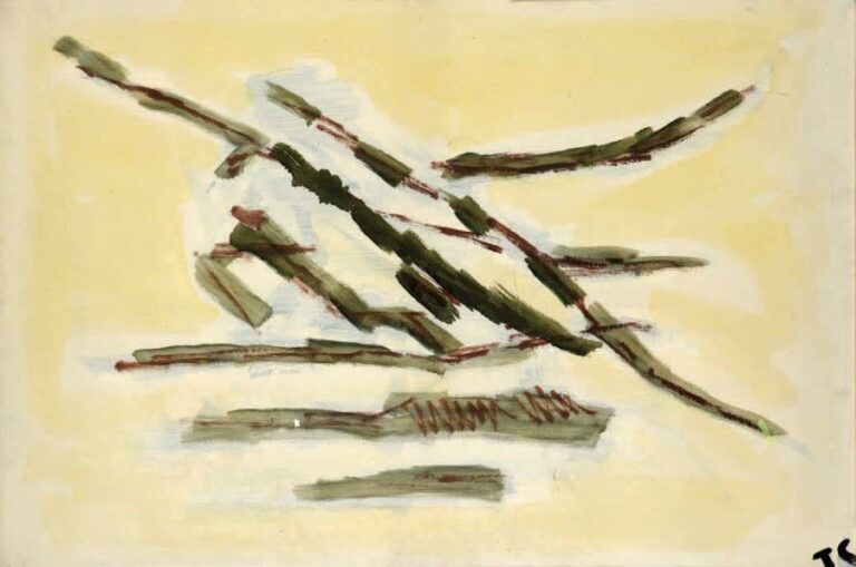 Faille dans la roche, 1950 Huile sur toile, monogrammée en bas à droite 50 x 73,5 cm