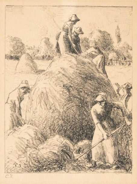 Faneuse d'Éragny circa 1896 (Delteil n°163)