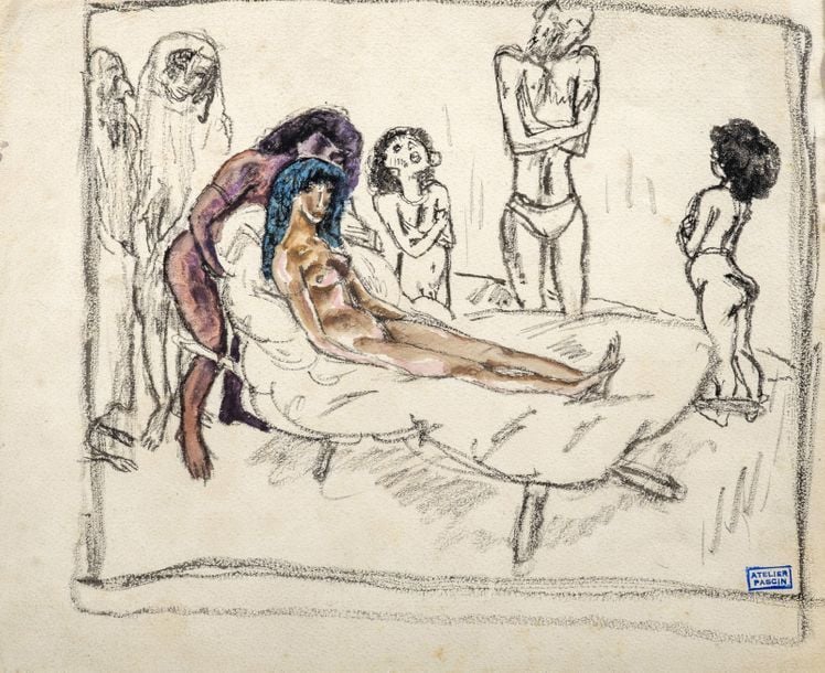 Femme allongée, Tunisie, 1921