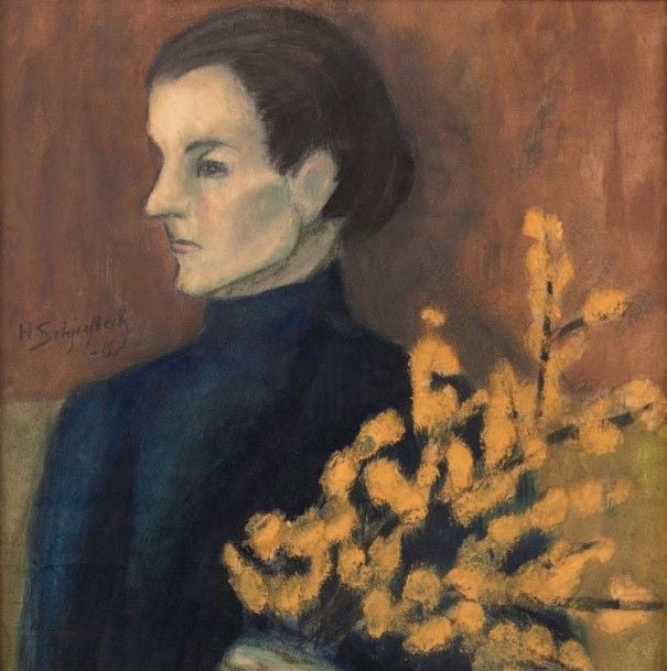Femme au bouquet de saule