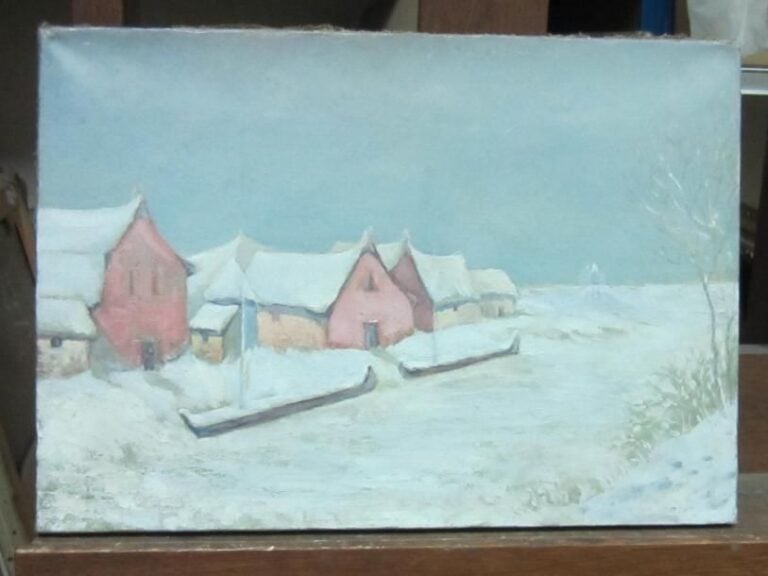 Fermes sous la neige