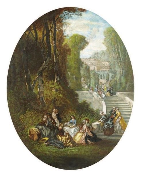 Fête galante dans un par