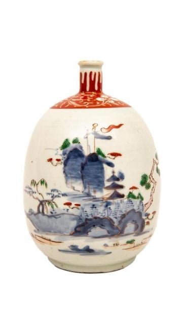 FLASQUE A SAKE EN PORCELAINE, TOKKURI