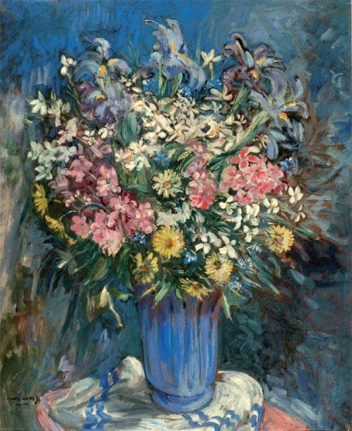 « Fleurs d'été » Huile sur toile, signée en bas à gauche