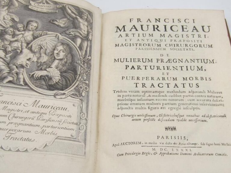 Francisci MAURICEAU "de mulierum parturienttium et puerperarum morbis tractatus", Paris, 1681