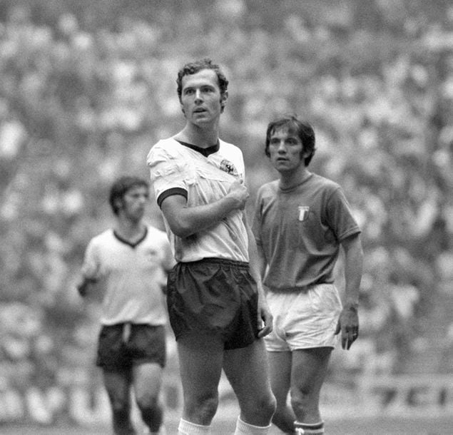 Franz Beckenbauer, Italie-RFA - demi-finale Coupe du monde 1970 © L'Équipe 17 juin 197
