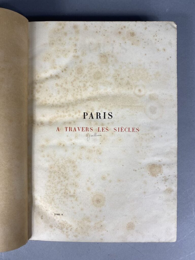 G. DE GENOUILLAC - Paris à travers les siècles - Deux volumes, demi-reliure car…