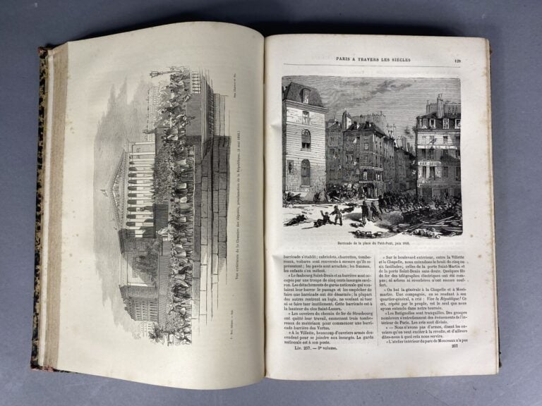 G. DE GENOUILLAC - Paris à travers les siècles - Deux volumes, demi-reliure car…