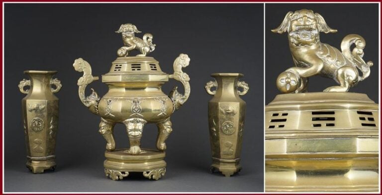 GARNITURE DE TEMPLE EN LAITON
