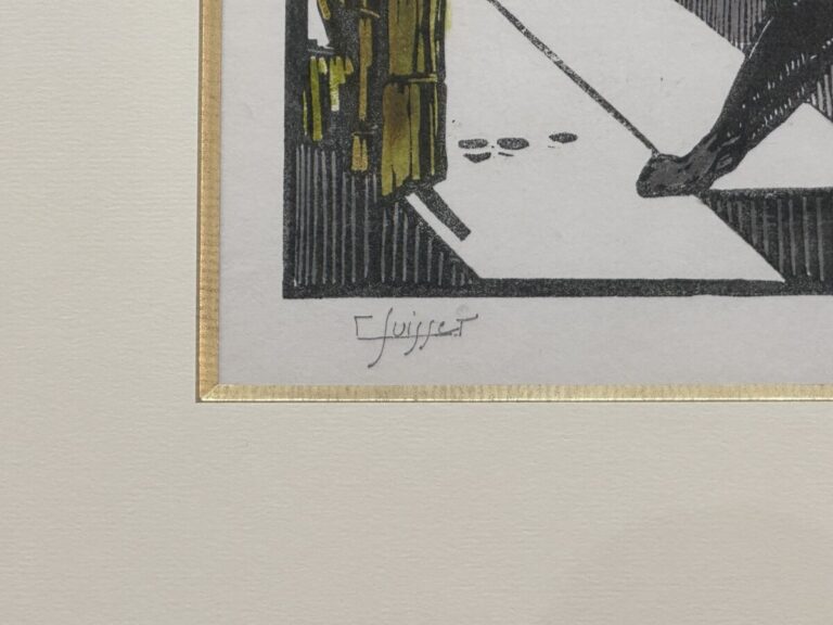 GASTON SUISSE (1896-1988) - « Panthère noire, 1927 » - Gravure sur bois, sur pa…