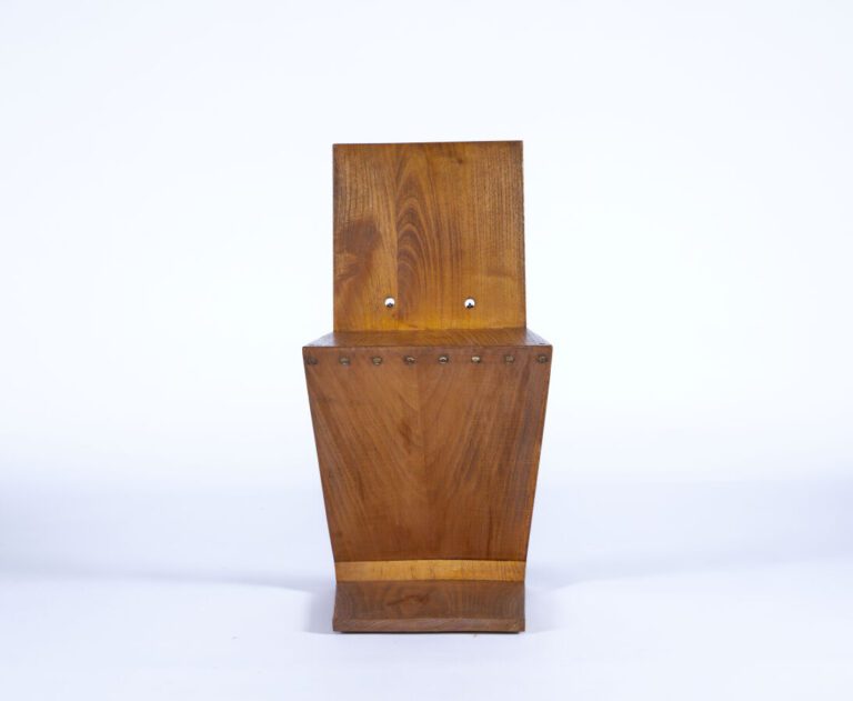 GERRIT RIETVELD (1888-1964) - Rare chaise modèle « Zig Zag » en chêne teinté ri…