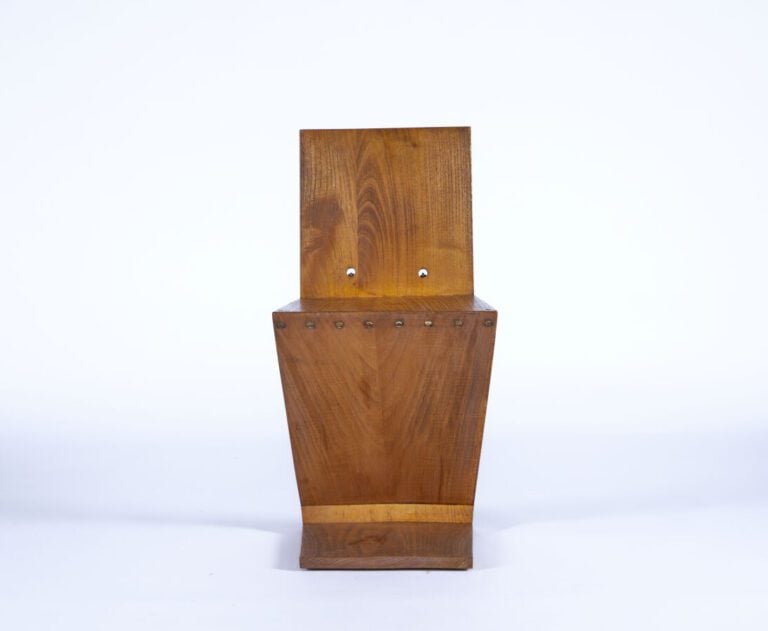 GERRIT RIETVELD (1888-1964) - Rare chaise modèle « Zig Zag » en chêne teinté ri…