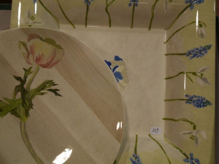 Gien : Lot de vide-poches coupelles, plats, assiettes