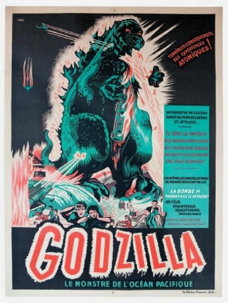 Godzilla, Le Monstre de l'Océan Pacifique Affiche entoilée France,