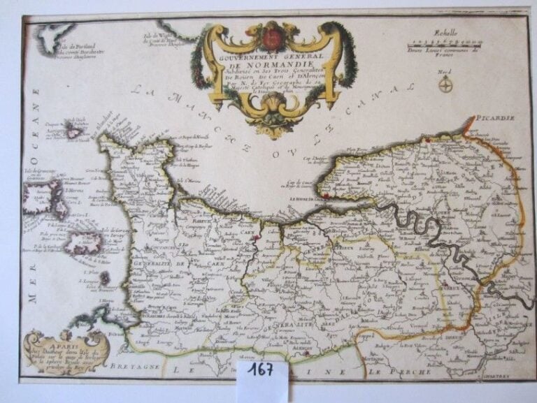 Gouvernement général de Normandie, subdivisé en ses trois généralités de Rouen, Caen et Alenço