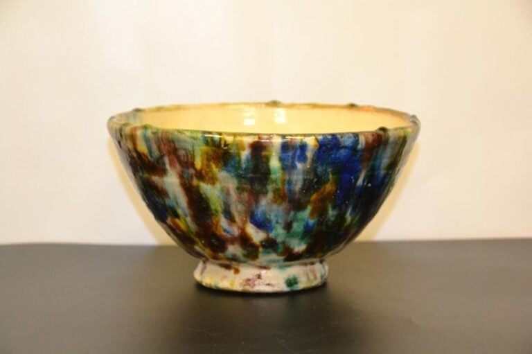 GRAND BOL EN TERRE CUITE EMAILLE