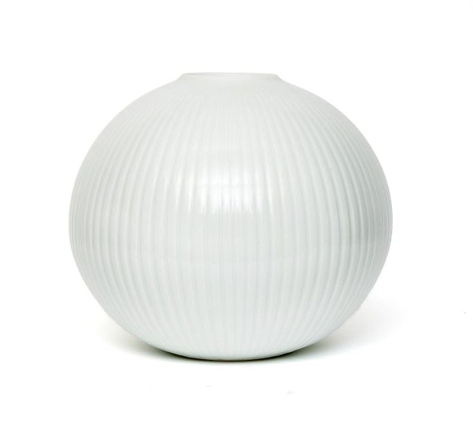 Grand vase en porcelaine blanc de forme globulair