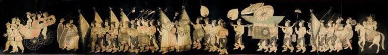 GRANDE BRODERIE A LA SCENE DE PROCESSION