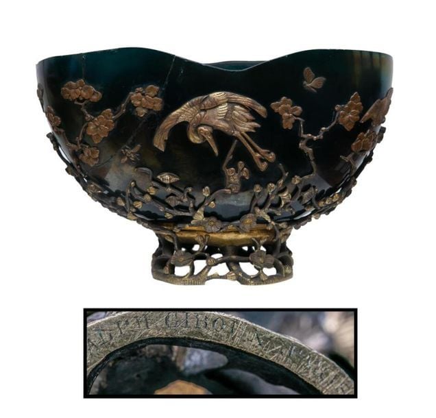 GRANDE COUPE A L'IMITATION D'UN NAUTILE PAR LA MAISON ALPHONSE GIROUX