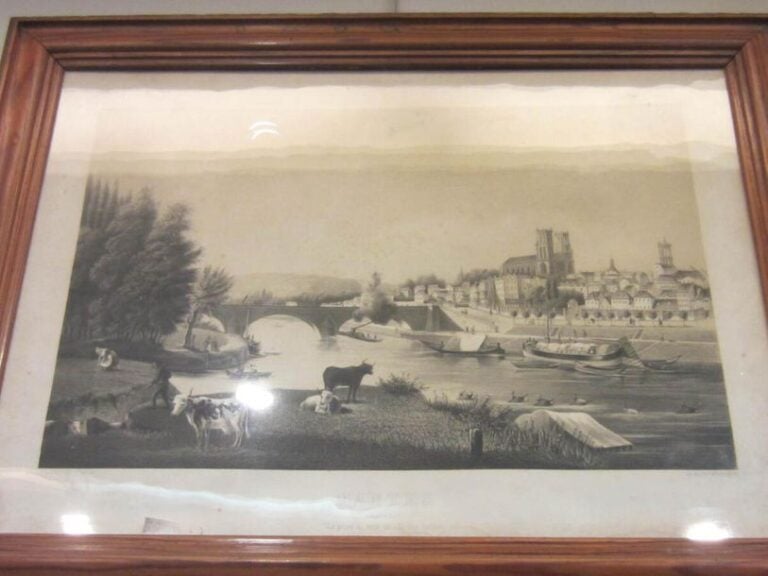 Gravure encadrée "Mantes"