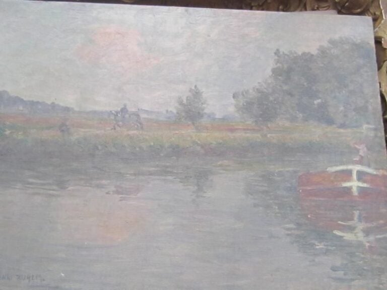 Henri Duhem "Cavalier au bord de la rivière"