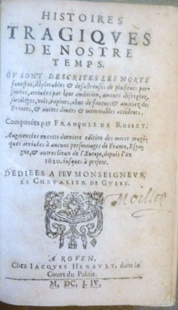 Histoires tragiques de nostre temp