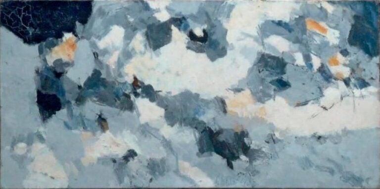 Huile sur toile, circa 1950 40 x 80 cm