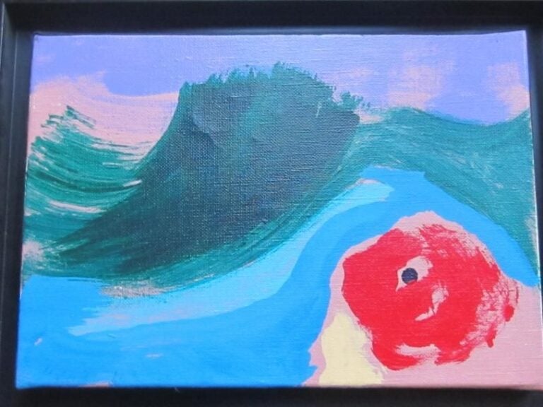 Huile sur toile "composition abstraite"