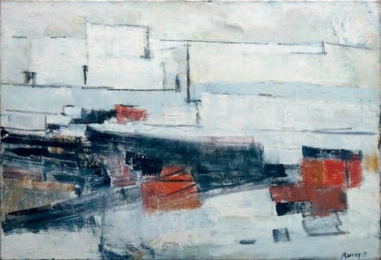 Huile sur toile, datée 1957 50 x 73 cm