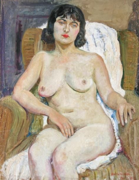 Huile sur toile Signée, datée et située «Paris» en bas à droite Contresignée au dos 114 x 83 cm