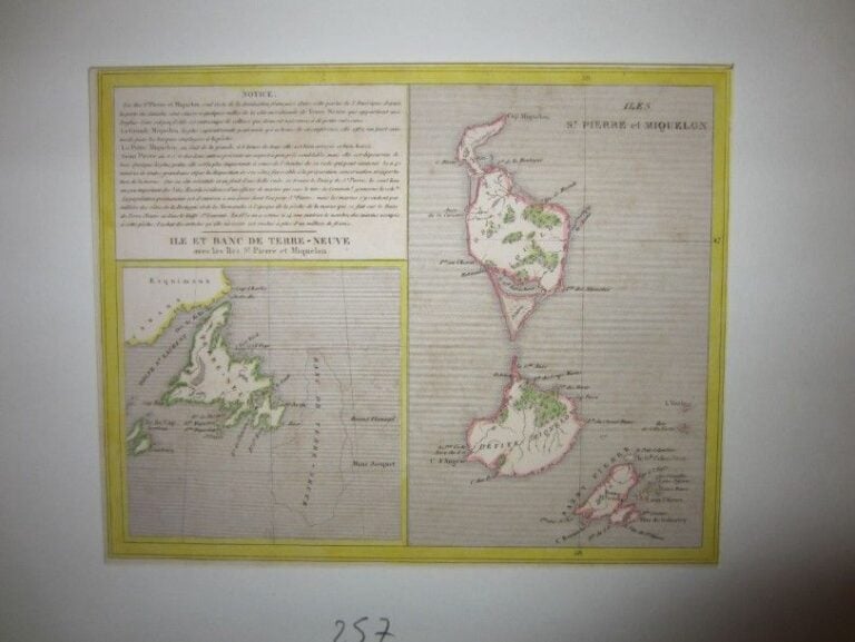 ILES SAINT PIERRE ET MIQUELON: Encart pour Terre-Neuve, avec une notic